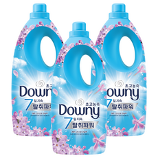 다우니 초고농축 7일지속 탈취파워 섬유유연제 레몬그라스와 라일락 본품, 2L, 3개