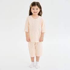 unifriend 兒童款Rosy有機棉七分袖居家服上下套裝