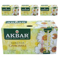 AKBAR 阿克巴 洋甘菊茶包, 1.25g, 25包, 4盒