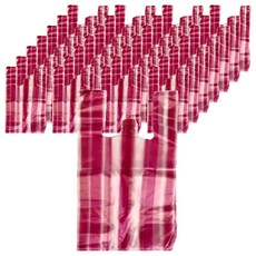 10-TEN 環保手提背心袋 紅白條紋款 190入裝, 380個