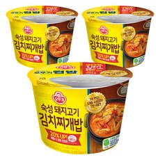 오뚜기 컵밥 숙성돼지고기 김치찌개밥, 3개, 310g