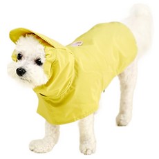 Woolly 萌萌斗篷雨衣 寵物雨衣, XL, 檸檬黃, 1件