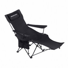 BLACK DOG 黑狗 慢享折疊躺椅, 夜幕黑, 1個