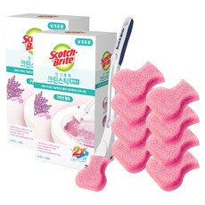 스카치브라이트 향기톡톡 크린스틱 플러스 변기청소 핸들 + 리필 9p, 라벤더, 2세트