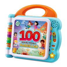 LeapFrog 跳跳蛙 100單字地點互動認知圖鑑, 12個地點基礎單字, 英文和西班牙語雙語模式, 混和顏色