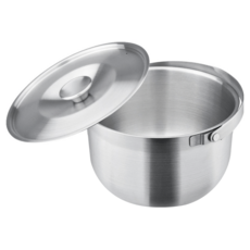 CLARE 白金鋼 316 可提式調理鍋, 19cm, 銀色, 1個