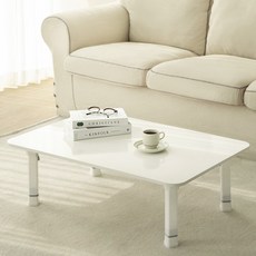 코멧 홈 국내생산 LPM 900 * 600 4단 높이조절 베이직 접이식 테이블, 화이트