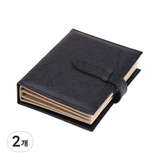귀걸이 다이어리 케이스, 2개, 블랙
