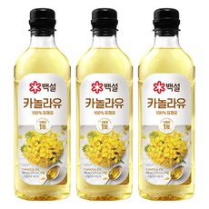 백설 카놀라유, 900ml, 3개