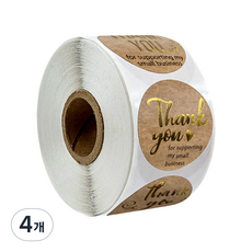 세븐집 스티커라벨 롤지 500p, 4개