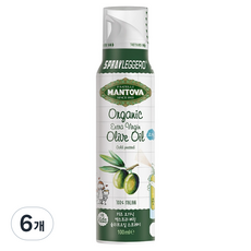 만토바 키즈 유기농 엑스트라 버진 올리브오일 스프레이, 올리브유 맛, 100ml, 6개