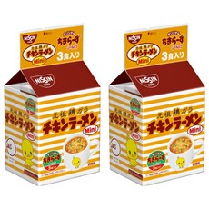 元祖 雞汁麵 迷你小雞麵 Set 3, 日本經典長久熱賣, 拉麵體Q彈，越嚼越香, 馬克杯直接沖泡，美味隨時享, 6包