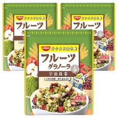 NISSIN 日清 綜合水果穀物脆 宇治抹茶, 含膳食纖維 500g, 3包
