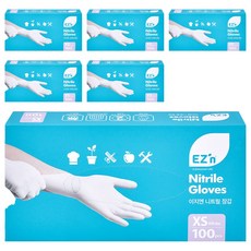 EZ'n 合成橡膠手套 白色 100入, 迷你 XS, 6盒