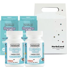 허벌랜드 키즈오메가3 DHA구미젤리 2병 선물세트, 132g, 1세트