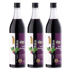 陳稼莊 桑椹醋, 600ml, 無加糖, 天然釀造, 3瓶