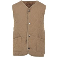 Edgeae 男士鑽石菱格紋鈕扣鋪棉背心 MCVWS6010W1