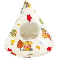 PET'S HANDLER 鸚鵡三角隧道錐形睡袋床躲藏處 KS-04, 白色, 1個