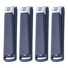 小麥購物 莫蘭迪色防噴濺指甲剪 Y784 大(9.5 x 2cm) 39g 4個, 灰藍色, 1組