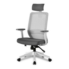 체어클럽 Ts50 프로 화이트바디 사무용 의자, 다크그레이