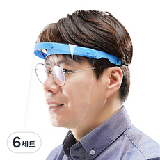 JTL 페이스쉴드 비말차단 위생마스크 10p + 프레임 세트 JT02, 6세트