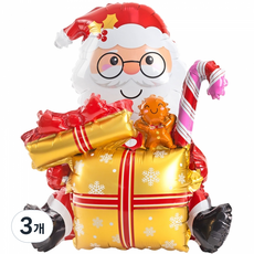 조이파티 세우는 은박풍선 선물산타 48cm, 혼합색상, 3개