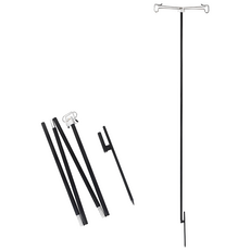 CLS 鋁合金雙掛勾燈架 免拆摺疊款, 1個, 黑色