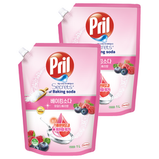 프릴 시크릿오브 베이킹소다 주방세제 와일드베리 향, 1L, 2개