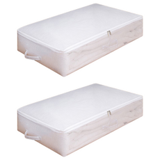 WE CHAMP 加厚床底收納袋 WTB-031 特大 80 x 47 x 25cm, 白色, 2個