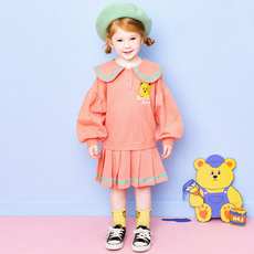 HEJMINI 女童款小熊圖案水手領洋裝