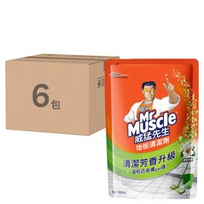 威猛先生地板清潔劑補充包 清新芳香升級 溫和近皮膚pH值, 1.8L, 6包