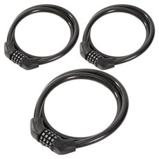 LIVESPO 4位數密碼鎖 自行車鎖 防盜鎖, 單一顏色, 3個