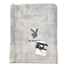 PLAYBOY 恬靜優雅浴巾 700g 棉紗 76 x 152cm, 灰藍色, 1條