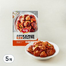 하림 춘천식 한상 닭갈비 순한맛, 5개, 500g