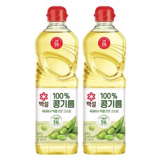백설 콩기름, 900ml, 2개