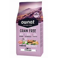 ownat 歐娜特 無穀全天然配方 化毛挑嘴 室內貓 乾飼料, 1袋, 1kg, 放牧雞肉 + 火雞肉