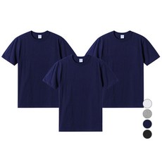 어반티 남여공용 무지 면 32수 라이트 라운드 반팔 티셔츠 3장 세트
