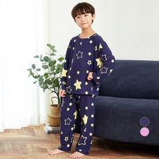 Lolly Tree 孩童款星星長袖睡衣長褲組 S1