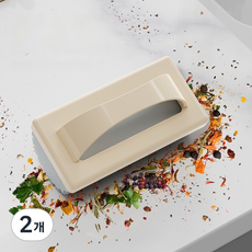 超簡易清潔手持海綿濕拖把 奶油白, 2個