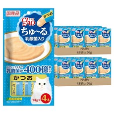 INABA CIAO 啾嚕 肉泥, 鰹魚 乳酸菌配方, 56g, 96袋