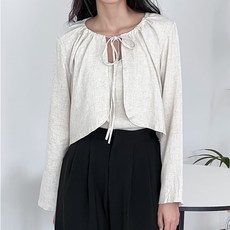 BNX 女款領口抽繩開襟衫 + 背心套裝