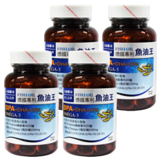 久保雅司 德國專利魚油王軟膠囊粒, 500mg, 45顆, 4瓶