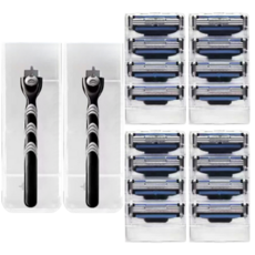 Avern 3速一次性剃須刀黑色+刀片8片裝, 2組