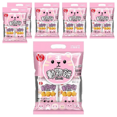 九福 動物造型餅乾 岩鹽口味 小包裝設計, 200g, 6袋