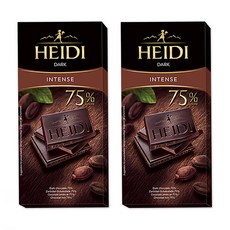 HEIDI 赫蒂 75% 黑巧克力, 80g, 2盒