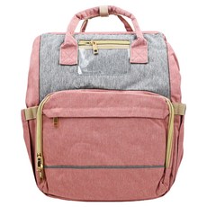 vanibaby 多功能嬰兒小床媽媽包, 大容量分層收納, 附贈專屬床墊推車掛帶, 32 x 44cm, 粉色