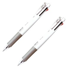 ZEBRA 斑馬牌 四色+鉛筆芯多功能原子筆 B4SA1, 白色, 2個