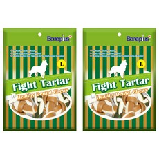 Boneplus 綜合雙色潔牙骨結平裝包 L, 綜合, 2個, 100g