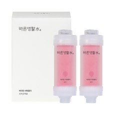 Bareun Soo 除氯維他命沐浴過濾器, 玫瑰香, 2支