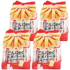 北田 蒟蒻糙米捲 牛奶口味, 富含膳食纖維, 獨立包裝方便攜帶, 160g, 4袋